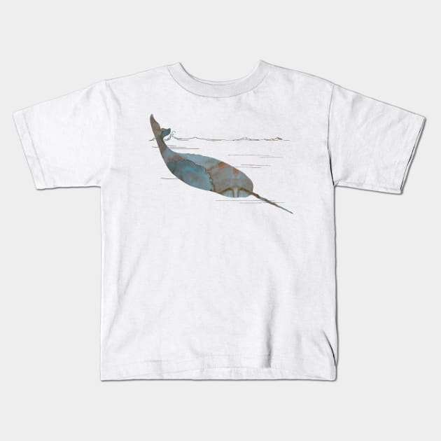 Narwhal Kids T-Shirt by BittenByErmines